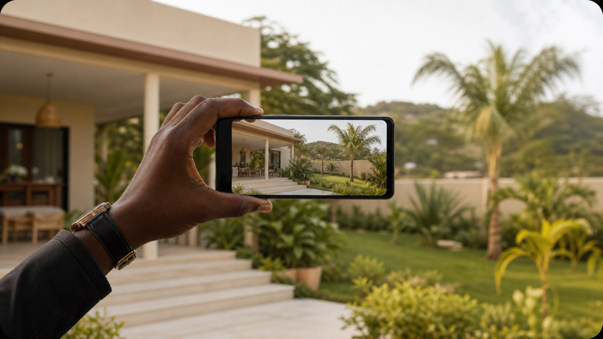 Visite vidéo à distance d’une propriété depuis un smartphone